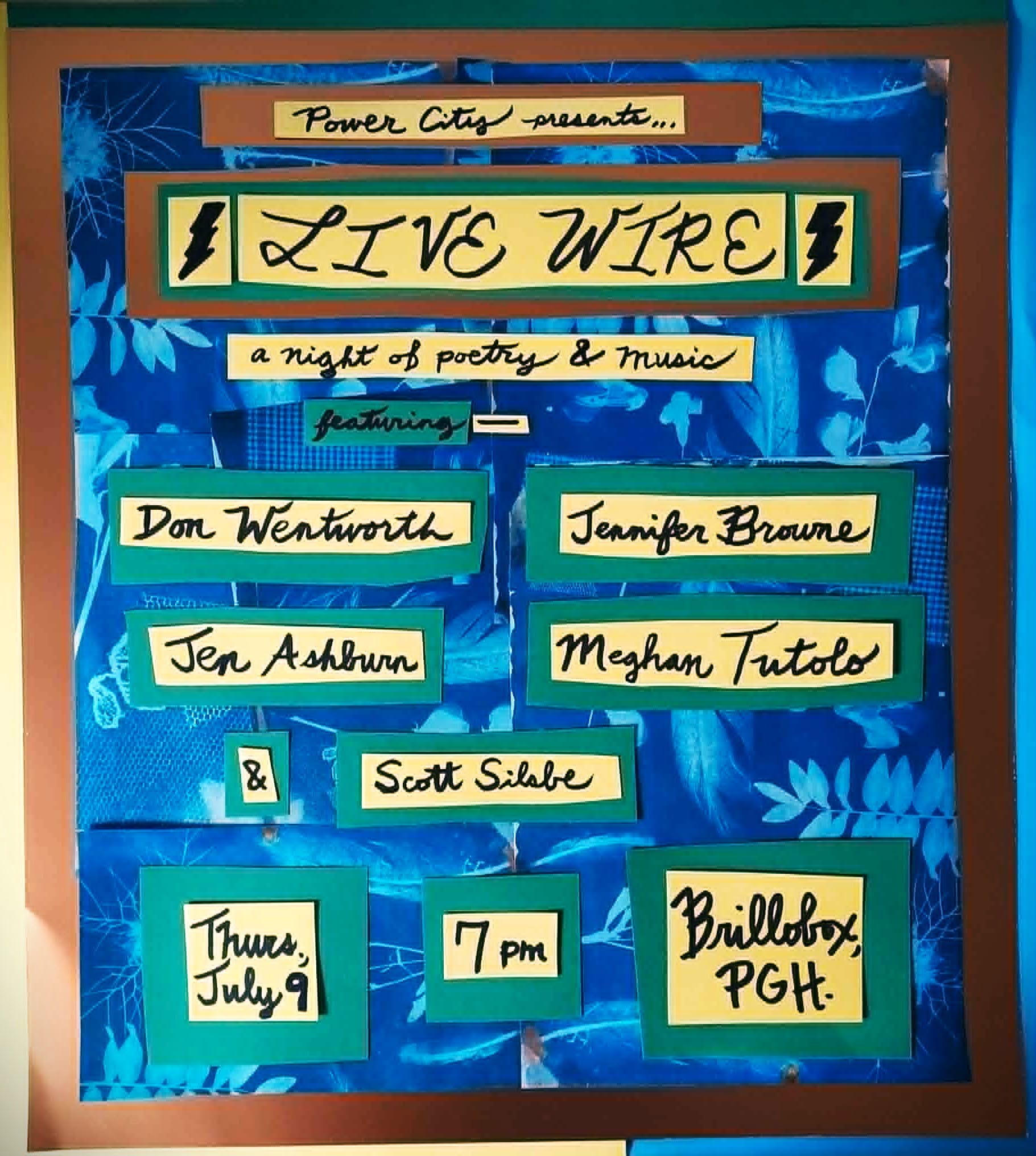 Poster giving the details of the reading.